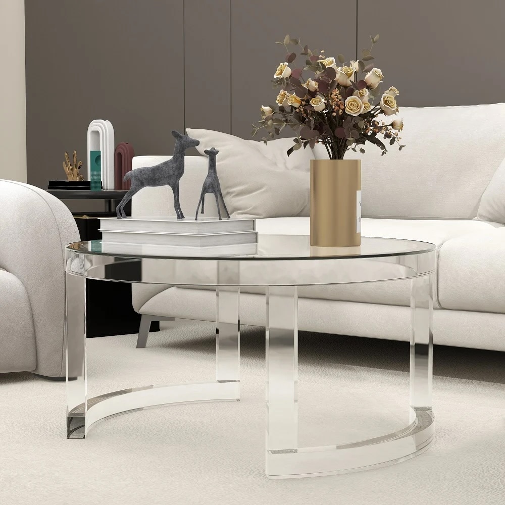 Clear coffee table from Homary